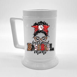 Baseball Mimi Leopard Meaningful Gift Loud And Proud Baseball Mimi Gift Beer Stein