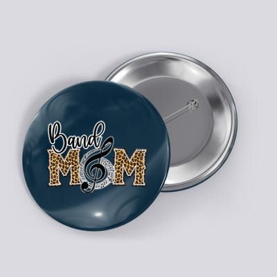 Band Mom Leopard Print Proud Band Mom Musical Marching Band Button