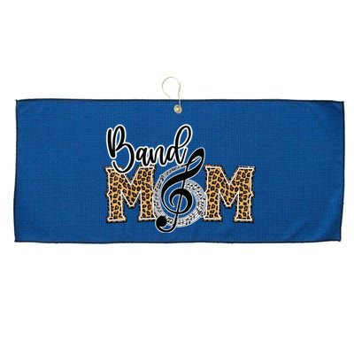 Band Mom Leopard Print Proud Band Mom Musical Marching Band Large Microfiber Waffle Golf Towel