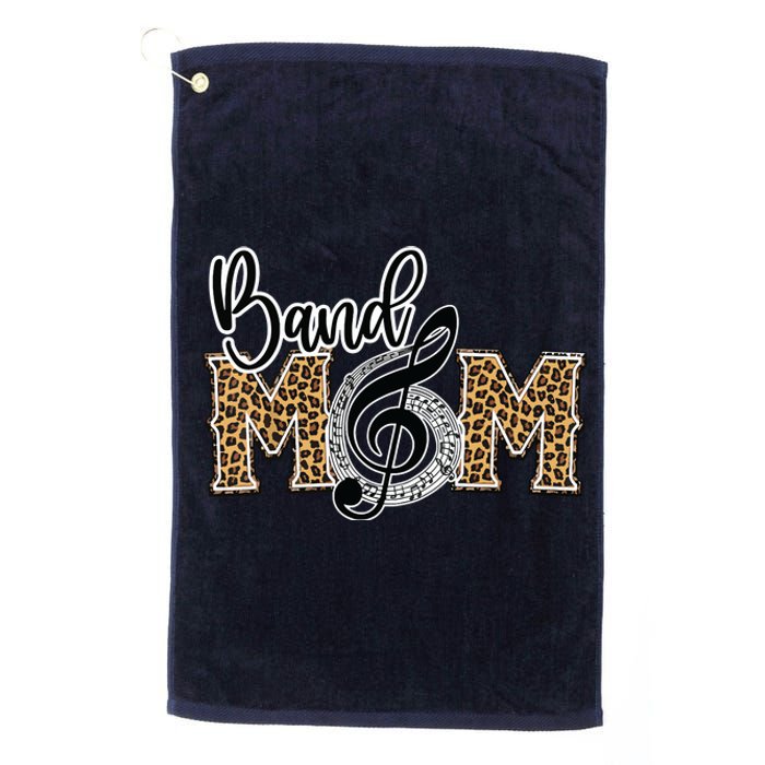 Band Mom Leopard Print Proud Band Mom Musical Marching Band Platinum Collection Golf Towel