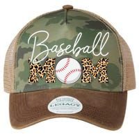 Baseball Mom - Leopard Print Cursive Script Legacy Tie Dye Trucker Hat