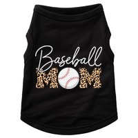 Baseball Mom - Leopard Print Cursive Script Doggie Tank