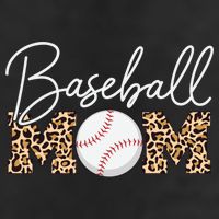 Baseball Mom - Leopard Print Cursive Script Adult Drive Performance Visor