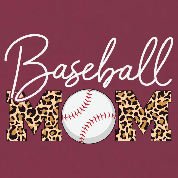 Baseball Mom - Leopard Print Cursive Script 16oz Travel Tumbler