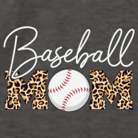 Baseball Mom - Leopard Print Cursive Script Vector Backpack
