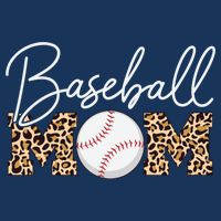 Baseball Mom - Leopard Print Cursive Script Infant Baby Jersey Bodysuit