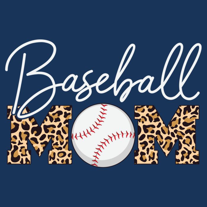 Baseball Mom - Leopard Print Cursive Script Infant Baby Jersey Bodysuit