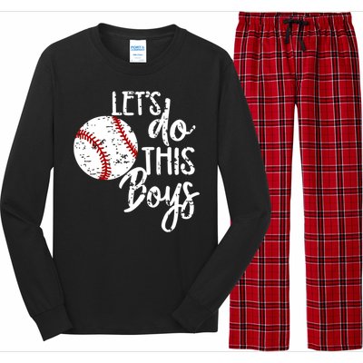 Baseball Mom Lets Do This Spirit Wear Gift Long Sleeve Pajama Set