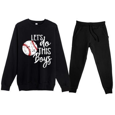 Baseball Mom Lets Do This Spirit Wear Gift Premium Crewneck Sweatsuit Set