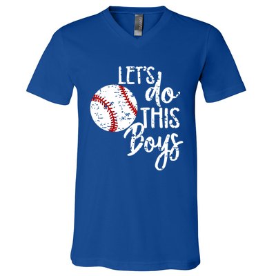 Baseball Mom Lets Do This Spirit Wear Gift V-Neck T-Shirt