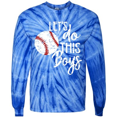 Baseball Mom Lets Do This Spirit Wear Gift Tie-Dye Long Sleeve Shirt