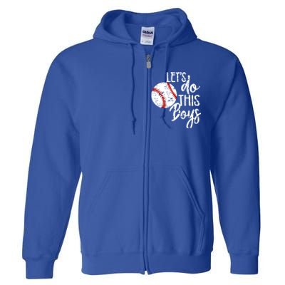 Baseball Mom Lets Do This Spirit Wear Gift Full Zip Hoodie