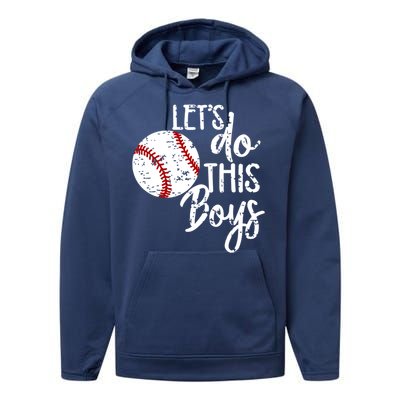 Baseball Mom Lets Do This Spirit Wear Gift Performance Fleece Hoodie