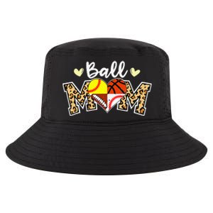 Ball Mom Leopard Football Baseball Softball Basketball Cool Comfort Performance Bucket Hat