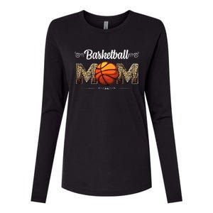 Basketball Mom Leopard Funny Ball Mom MotherS Day Mommy Womens Cotton Relaxed Long Sleeve T-Shirt