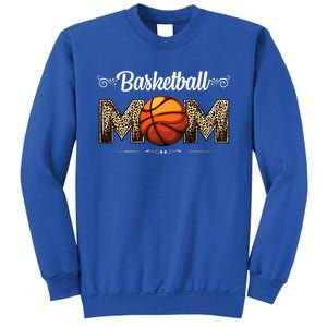 Basketball Mom Leopard Funny Ball Mom MotherS Day Mommy Sweatshirt