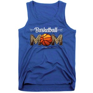 Basketball Mom Leopard Funny Ball Mom MotherS Day Mommy Tank Top