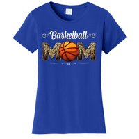 Basketball Mom Leopard Funny Ball Mom MotherS Day Mommy Women's T-Shirt