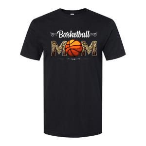 Basketball Mom Leopard Funny Ball Mom MotherS Day Mommy Softstyle CVC T-Shirt