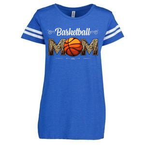 Basketball Mom Leopard Funny Ball Mom MotherS Day Mommy Enza Ladies Jersey Football T-Shirt