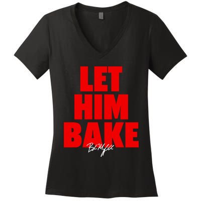 Baker Mayfield Let Him Bake Women's V-Neck T-Shirt