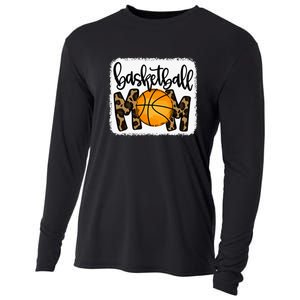 Basketball Mom Leopard Basketball Mama Cooling Performance Long Sleeve Crew