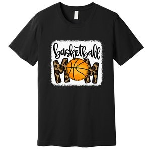 Basketball Mom Leopard Basketball Mama Premium T-Shirt