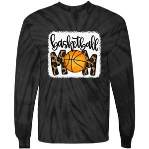 Basketball Mom Leopard Basketball Mama Tie-Dye Long Sleeve Shirt