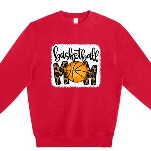 Basketball Mom Leopard Basketball Mama Premium Crewneck Sweatshirt