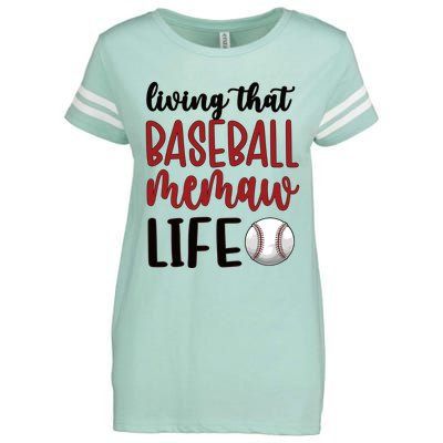 Baseball Memaw Life Baseball Grandma Memaw Gift Enza Ladies Jersey Football T-Shirt