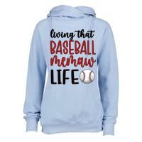 Baseball Memaw Life Baseball Grandma Memaw Gift Womens Funnel Neck Pullover Hood