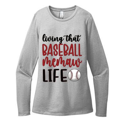 Baseball Memaw Life Baseball Grandma Memaw Gift Womens CVC Long Sleeve Shirt