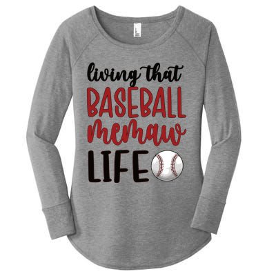 Baseball Memaw Life Baseball Grandma Memaw Gift Women's Perfect Tri Tunic Long Sleeve Shirt