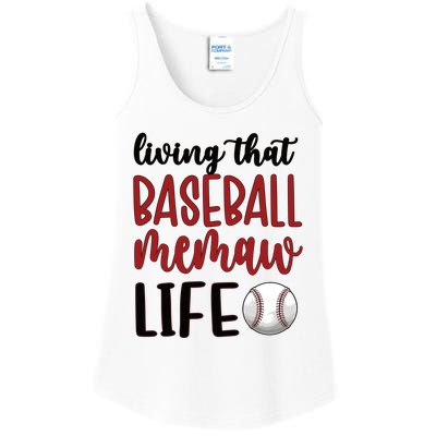 Baseball Memaw Life Baseball Grandma Memaw Gift Ladies Essential Tank