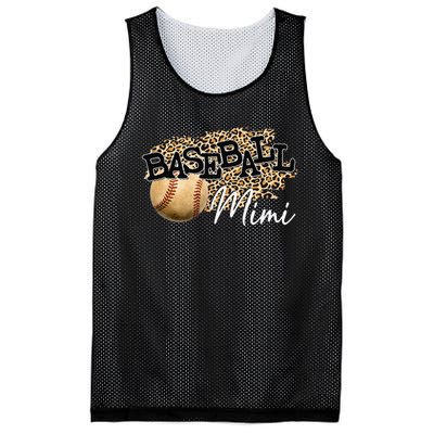 Baseball Mimi Leopard gift for Mother's Day Mesh Reversible Basketball Jersey Tank