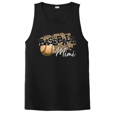 Baseball Mimi Leopard gift for Mother's Day PosiCharge Competitor Tank