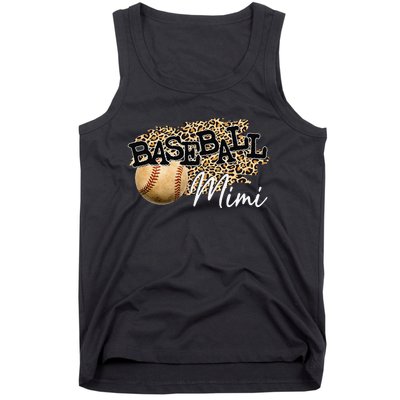 Baseball Mimi Leopard gift for Mother's Day Tank Top