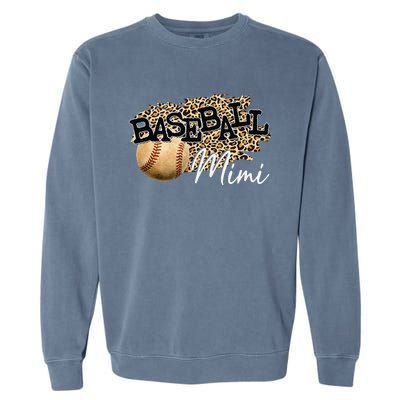 Baseball Mimi Leopard gift for Mother's Day Garment-Dyed Sweatshirt