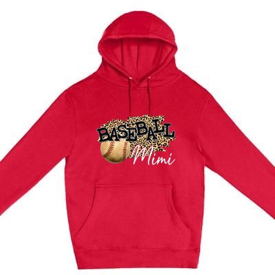 Baseball Mimi Leopard gift for Mother's Day Premium Pullover Hoodie