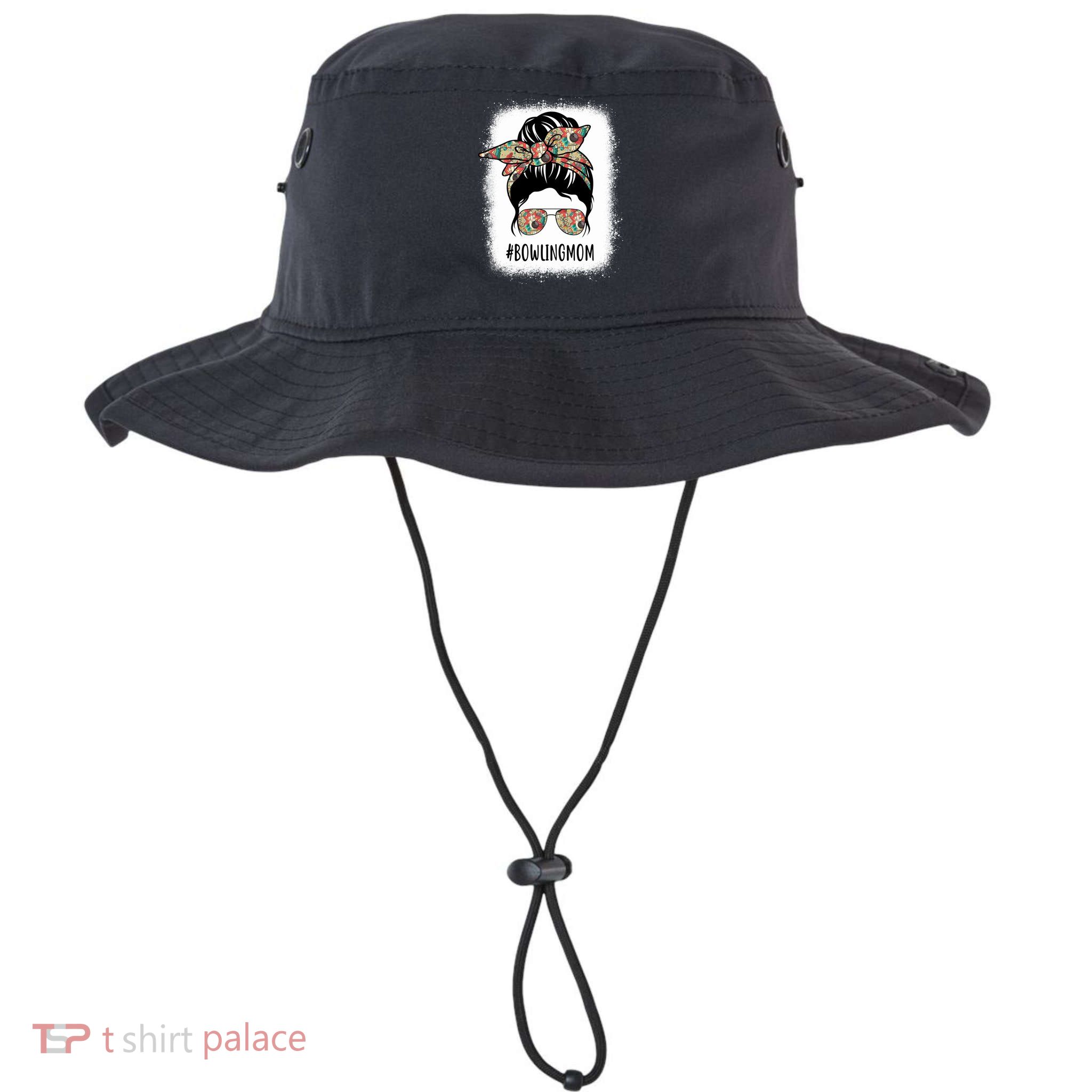 Bowling Mom Life Messy Bun Hair Bleached Great Gift Bucket Hat