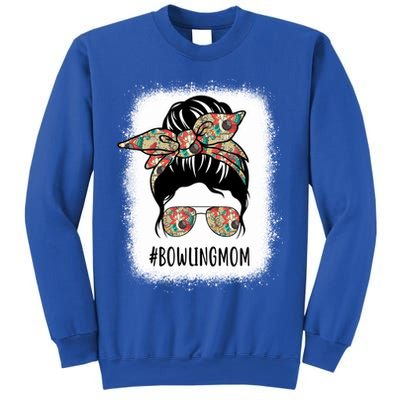 Bowling Mom Life Messy Bun Hair Bleached Great Gift Sweatshirt