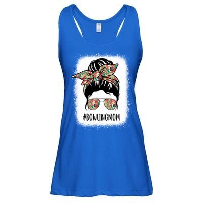 Bowling Mom Life Messy Bun Hair Bleached Great Gift Ladies Essential Flowy Tank