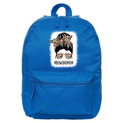 Bowling Mom Life Messy Bun Hair Bleached Great Gift 16 in Basic Backpack