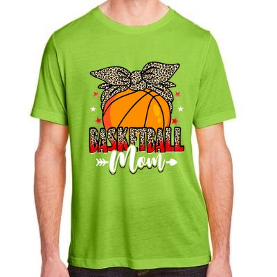 Basketball Mom Life Game Day Leopard Cute Mother's Day Funny Gift Adult ChromaSoft Performance T-Shirt