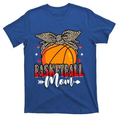 Basketball Mom Life Game Day Leopard Cute Mother's Day Funny Gift T-Shirt