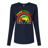 Boho Melanin Lion Black Juneteenth Property Of Nobody 1865 Womens Cotton Relaxed Long Sleeve T-Shirt