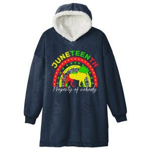 Boho Melanin Lion Black Juneteenth Property Of Nobody 1865 Hooded Wearable Blanket