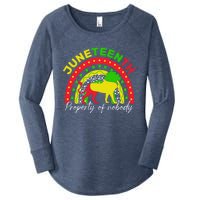 Boho Melanin Lion Black Juneteenth Property Of Nobody 1865 Women's Perfect Tri Tunic Long Sleeve Shirt