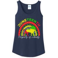 Boho Melanin Lion Black Juneteenth Property Of Nobody 1865 Ladies Essential Tank