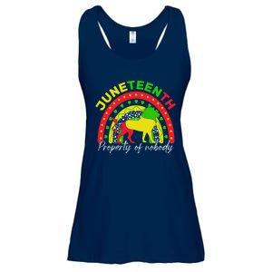 Boho Melanin Lion Black Juneteenth Property Of Nobody 1865 Ladies Essential Flowy Tank